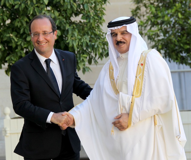François Hollande recevant le roi Hamed ben Issa al-Khalifa de Bahreïn